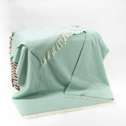 Cashmere Herringbone Couch Throw