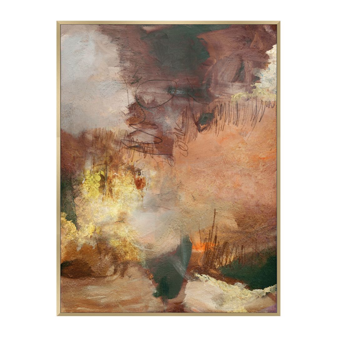 The Drapery Haus Cork - Hand Painted Wall Art by Scatterbox - Audra - Copper, Rust colours - Abstract