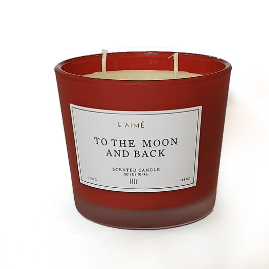 L'aime Scented Candle - "To The Moon And Back" - Bois De Tonka Scent