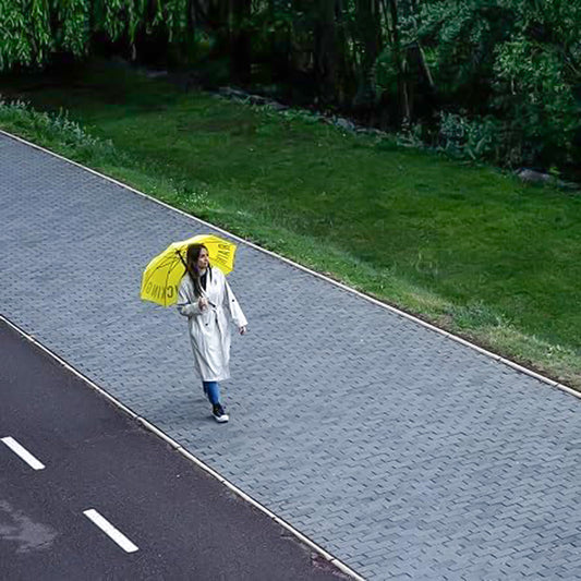 "F*cking Rain" Yellow Umbrella