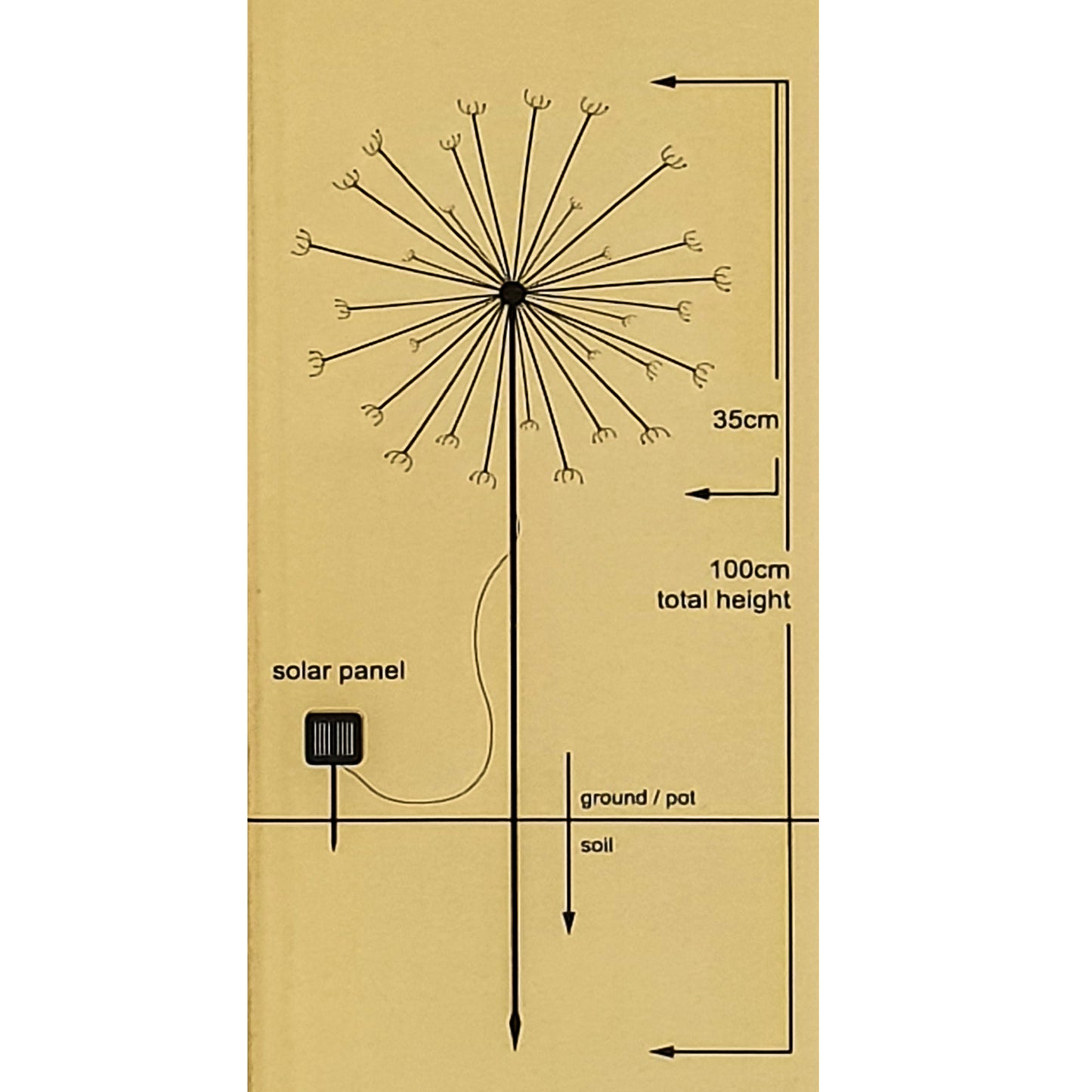 Solar Dandelion 96 LED Light