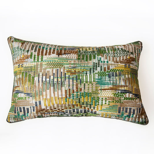 Cushion - Point De Vue - Mustard green