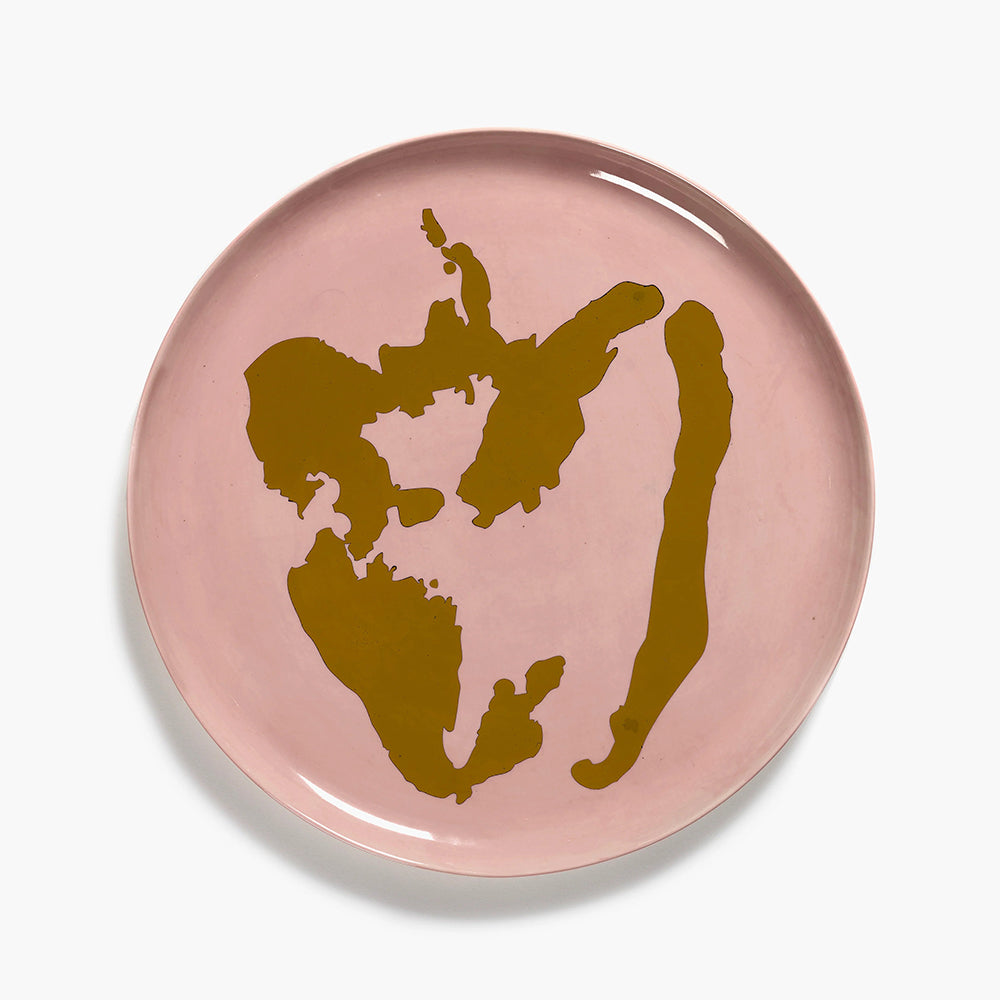 Serving Plate Pink - Golden Pepper Feast