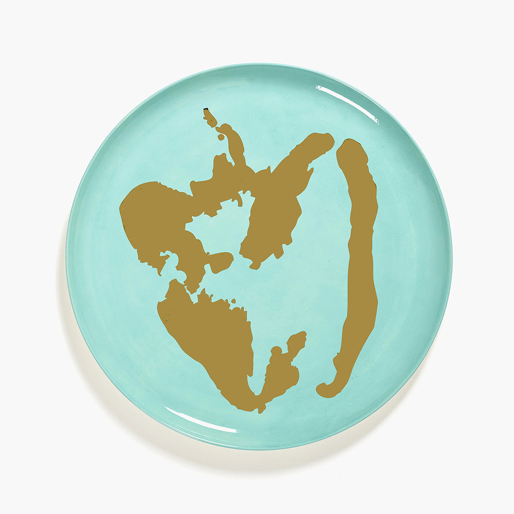 Serving Plate Azure - Golden Pepper Feast