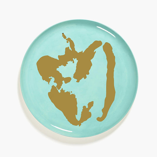 Serving Plate Azure - Golden Pepper Feast