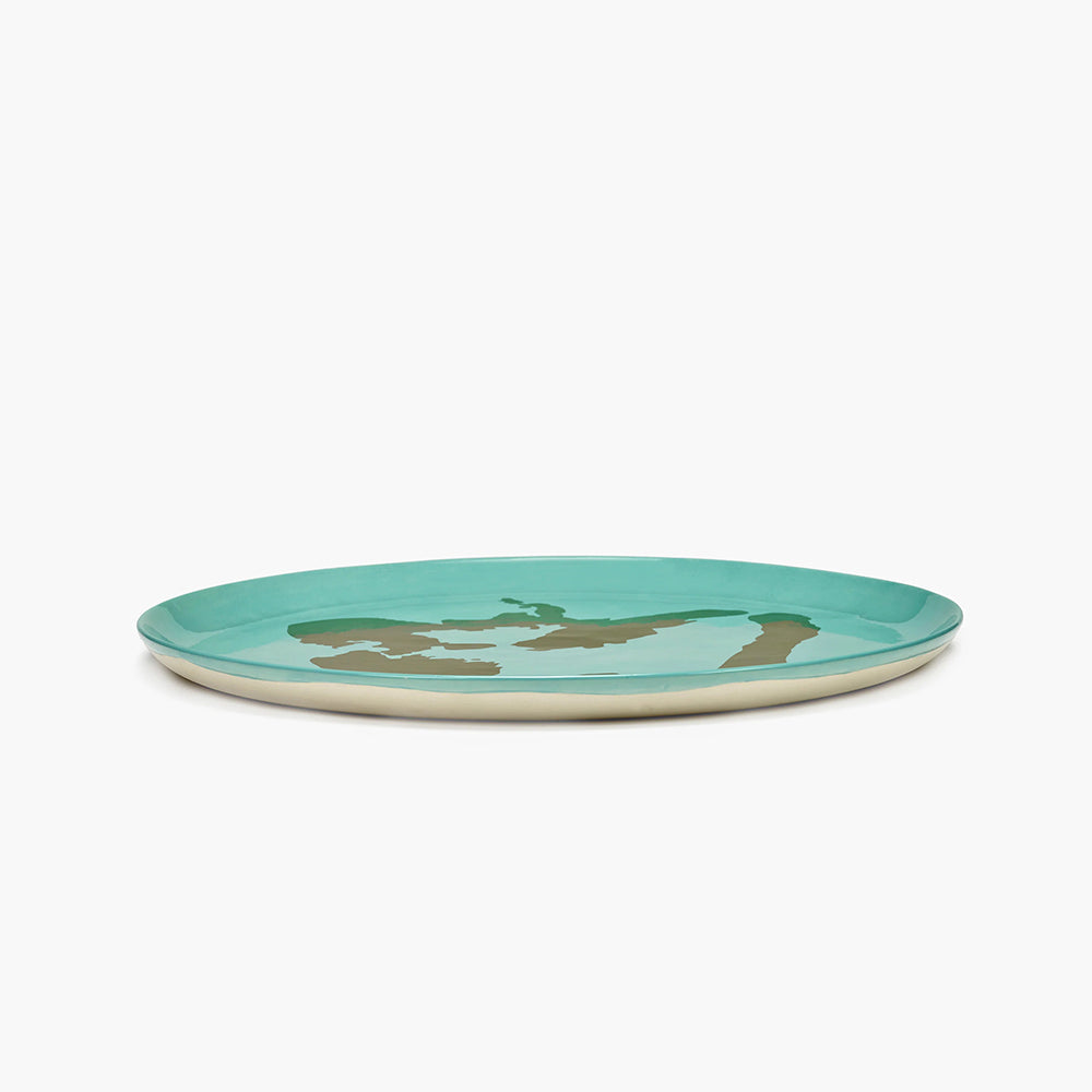 Serving Plate Azure - Golden Pepper Feast