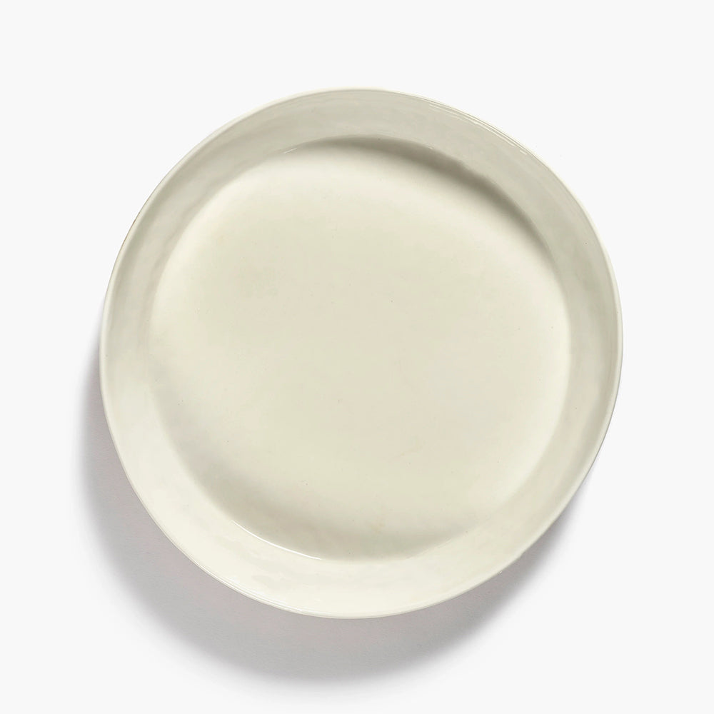 Serving Plate M White - Red Stripes Feast
