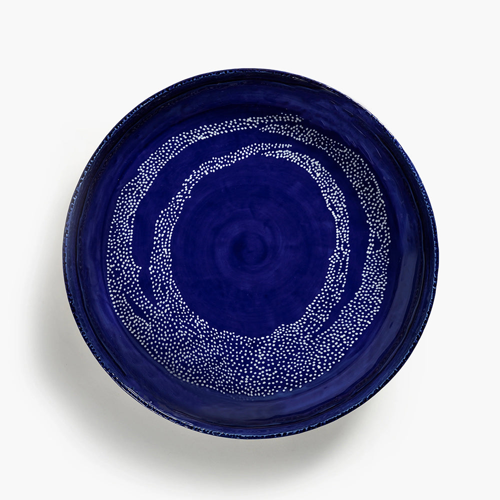 Serving Plate M Dark Blue - White Feast