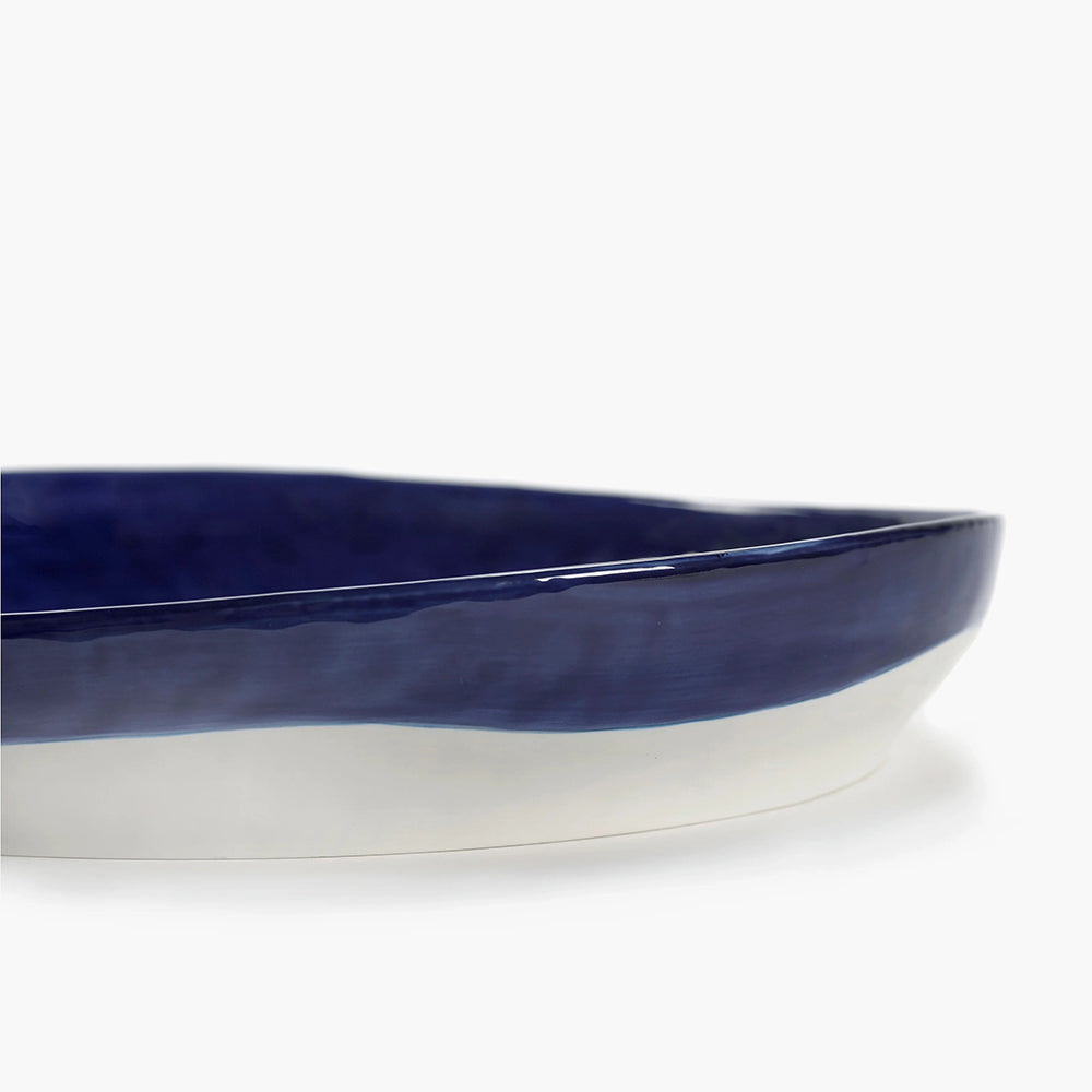 Serving Plate M Dark Blue - White Feast