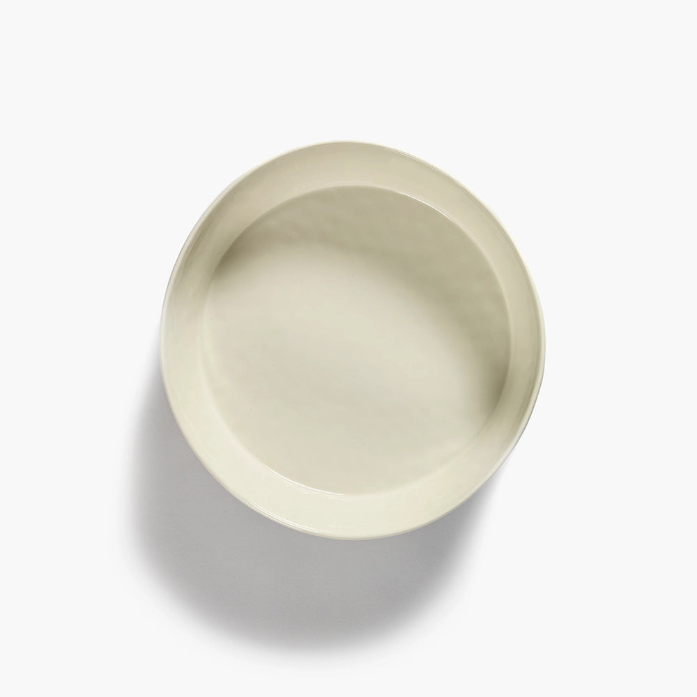 Salad Bowl White - Blue Stripes Feast