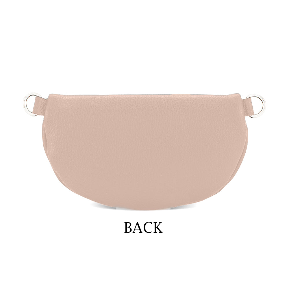 Leather Medium Bum Bag - Nude