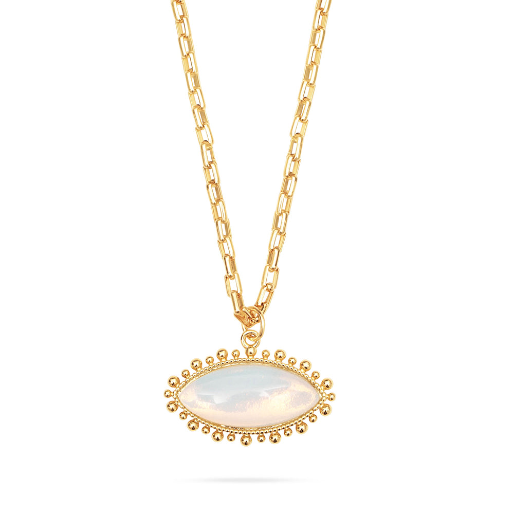 Talis - Pendant Necklce - Withe Opal Eye