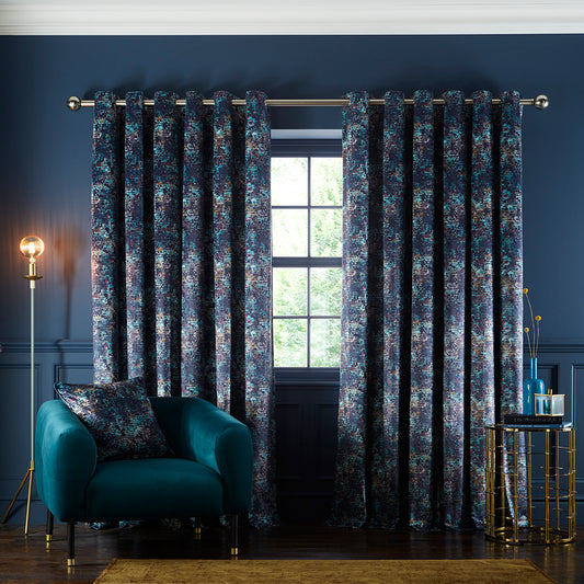 Eclipse Midnight - Ready-made Eyelet Curtains