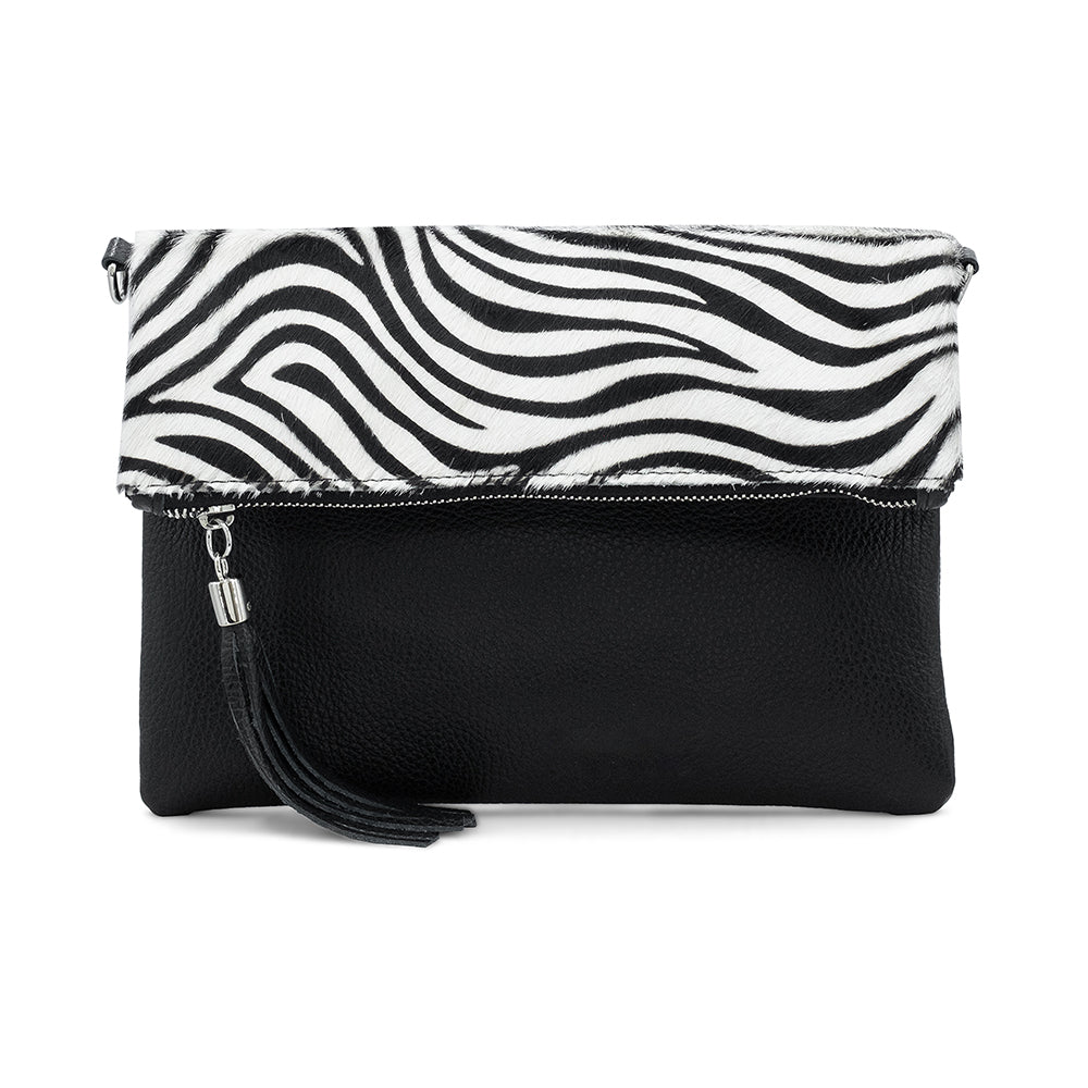 Foldover Bag - Zebra Print