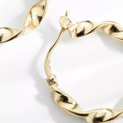 Small twisted hoop earrings -Esmeralda Collection by Louise Damas