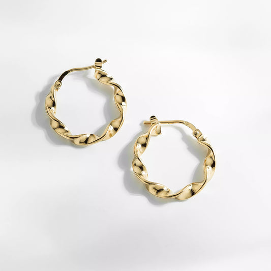 Small twisted hoop earrings -Esmeralda Collection by Louise Damas