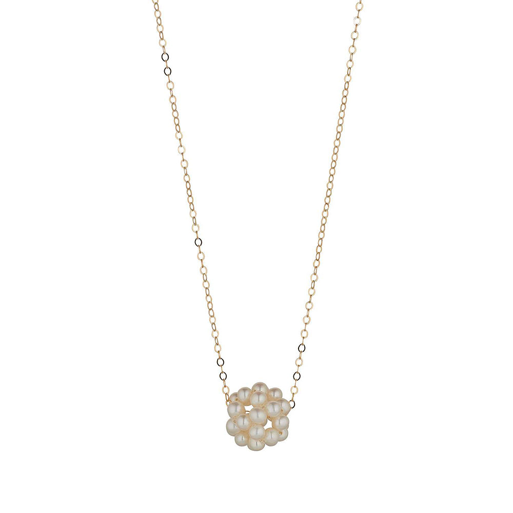 Gold Filled Cluster Pearl Pendant by MoMuse
