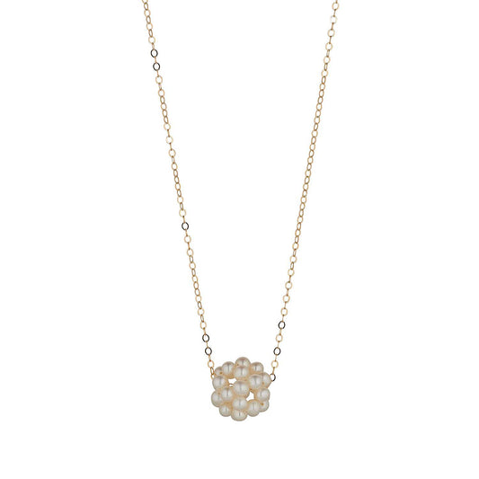 Gold Filled Cluster Pearl Pendant by MoMuse