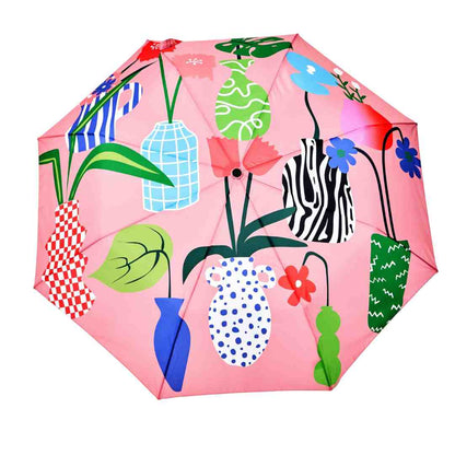 Back! Vases Print Compact Eco-Friendly Duckhead Umbrella