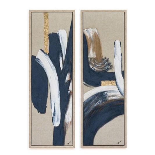 Scatter Box Wall Art - Radley Blue/Gold