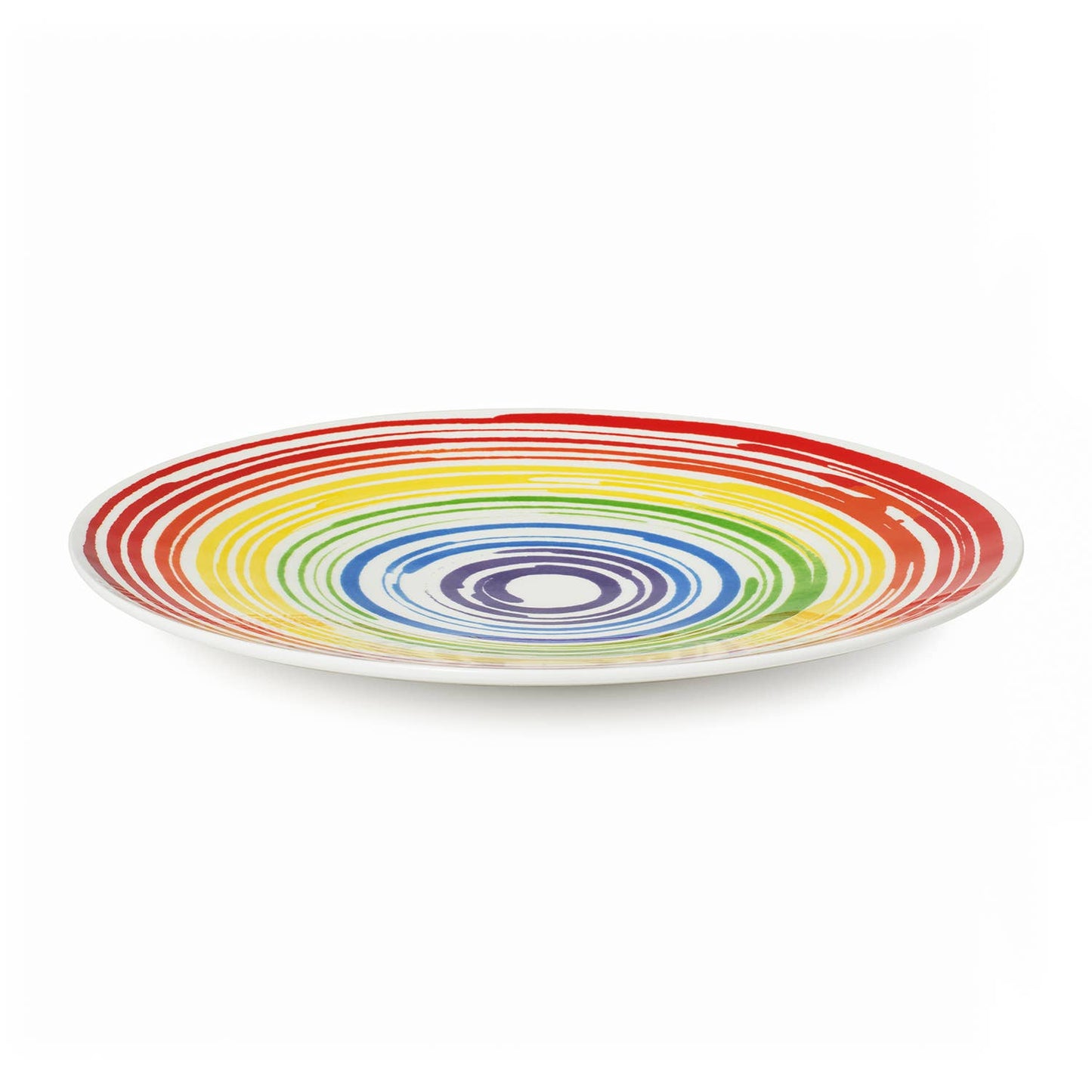 Prue Leith Inky Spiral Lines Platter Large - Bone China