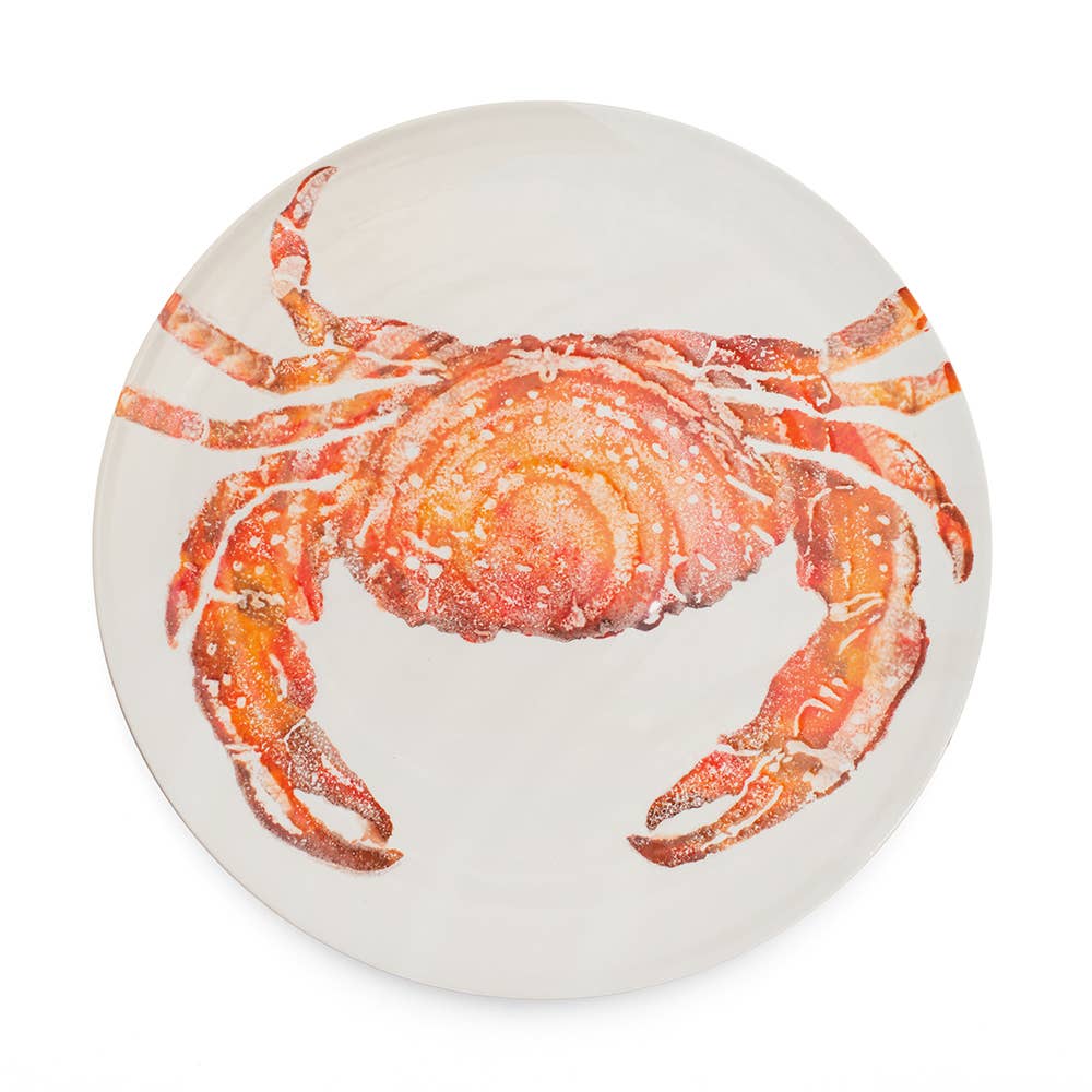 Platter Crab Orange | Round Ceramic Serving Platter
