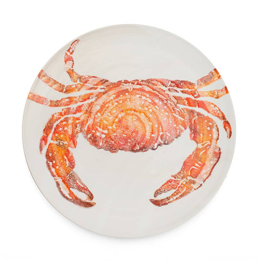 Platter Crab Orange | Round Ceramic Serving Platter