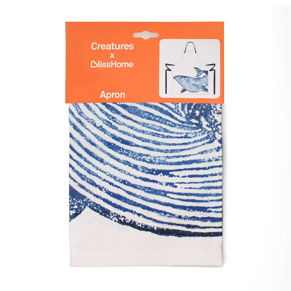 Creatures Whale Apron | 100% Cotton Apron | Kitchen Textiles