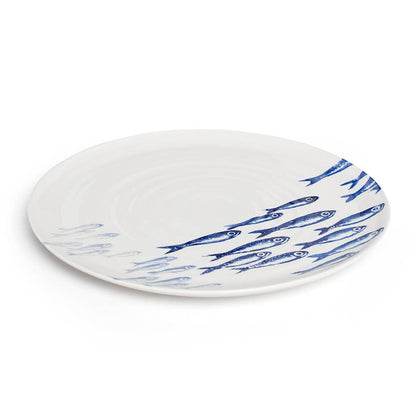Creatures Platter Sardines Blue | Round Serving Platter