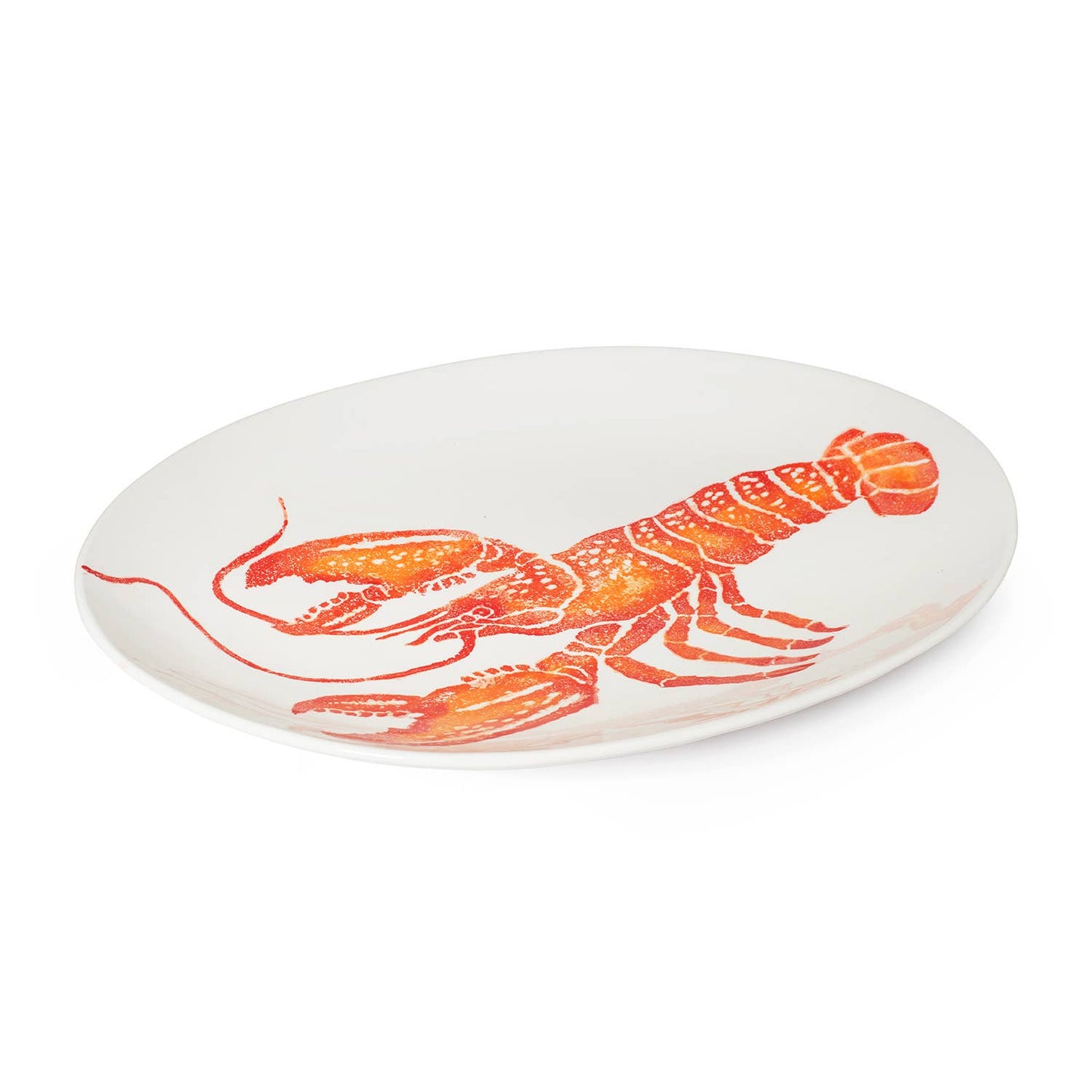 Extra Large Platter Orange Lobster | Oval Serving Platter