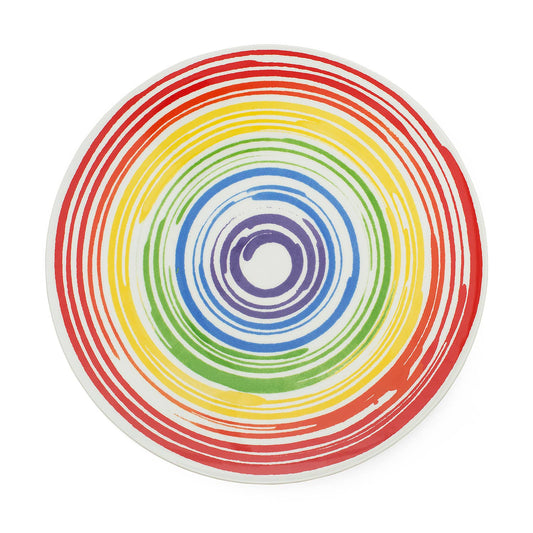 Prue Leith Inky Spiral Lines Platter Large - Bone China