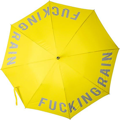 "F*cking Rain" Yellow Umbrella