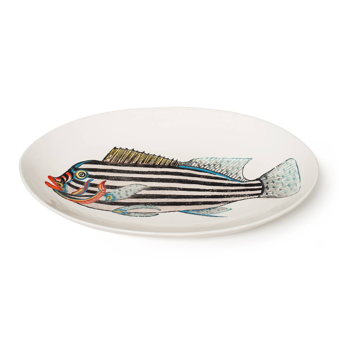 Fantastical Fish Large Oval Serving Bowl