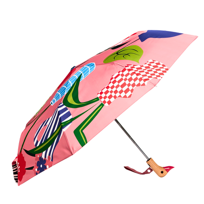 Back! Vases Print Compact Eco-Friendly Duckhead Umbrella