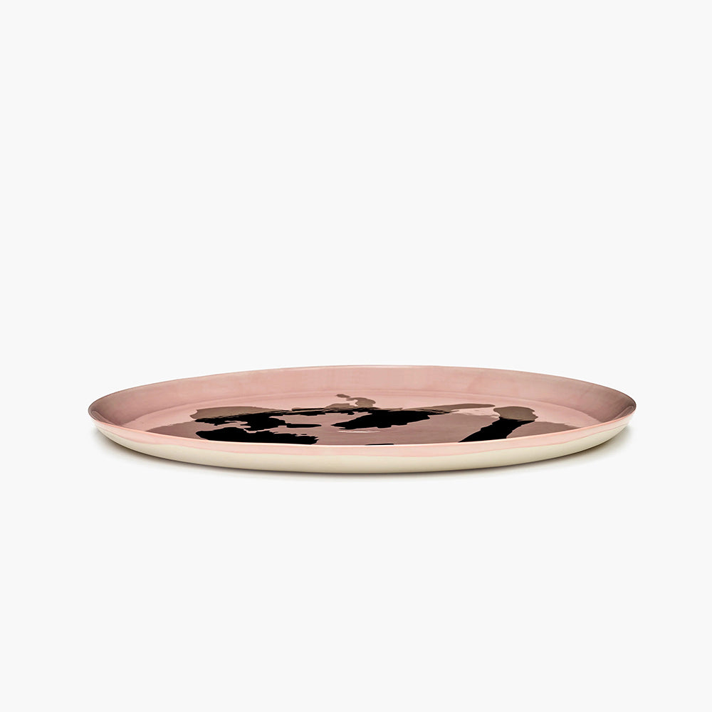 Serving Plate Pink - Golden Pepper Feast