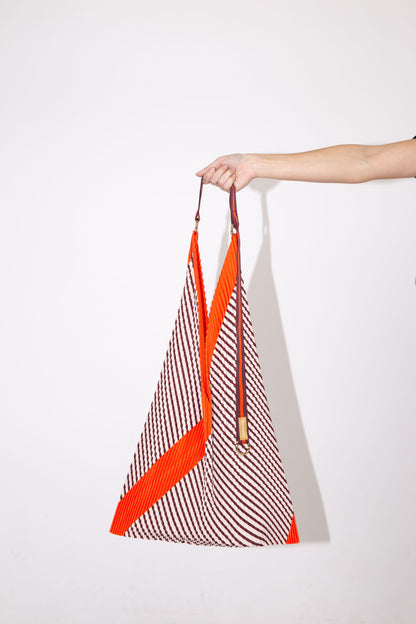 Pleated Y Bag Francesca Red