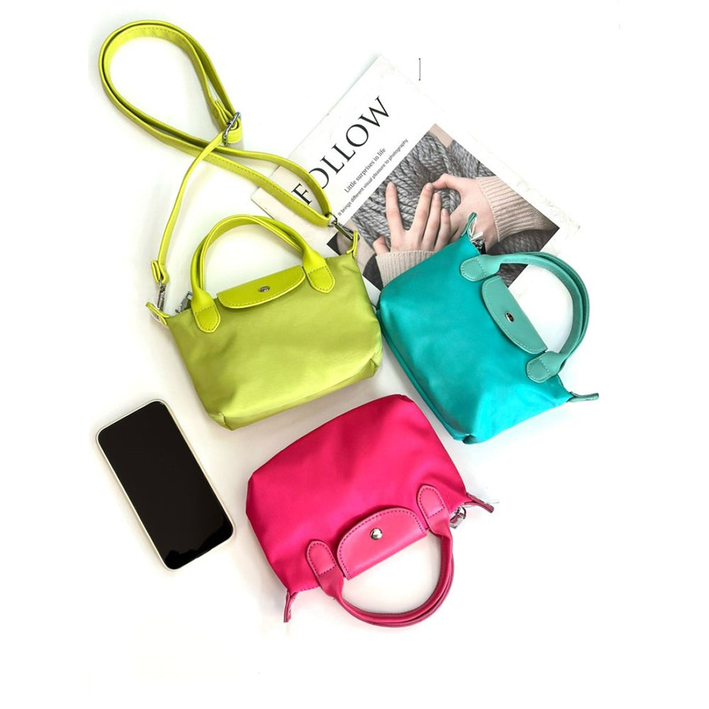 Nylon Mini Phone Crossbody Bag - Orange