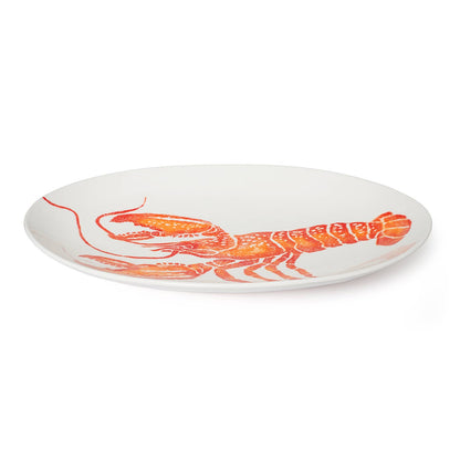 Extra Large Platter Orange Lobster | Oval Serving Platter