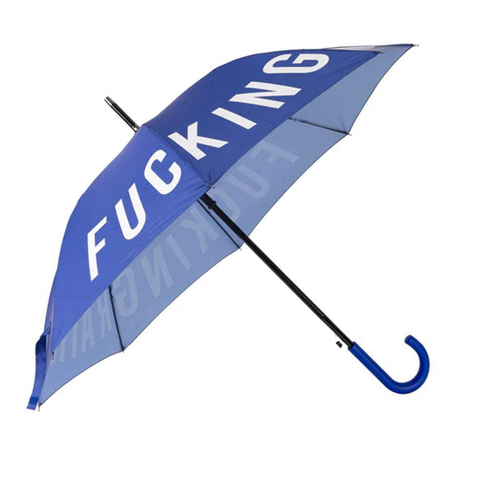 "F*cking Rain" Blue Umbrella