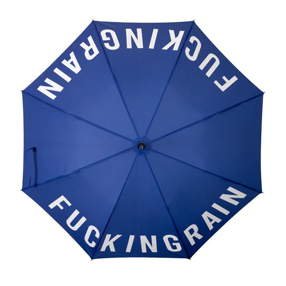 "F*cking Rain" Blue Umbrella