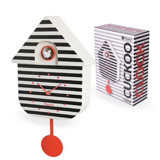 Striped Cuckoo Wall Clock