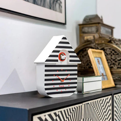 Striped Cuckoo Wall Clock