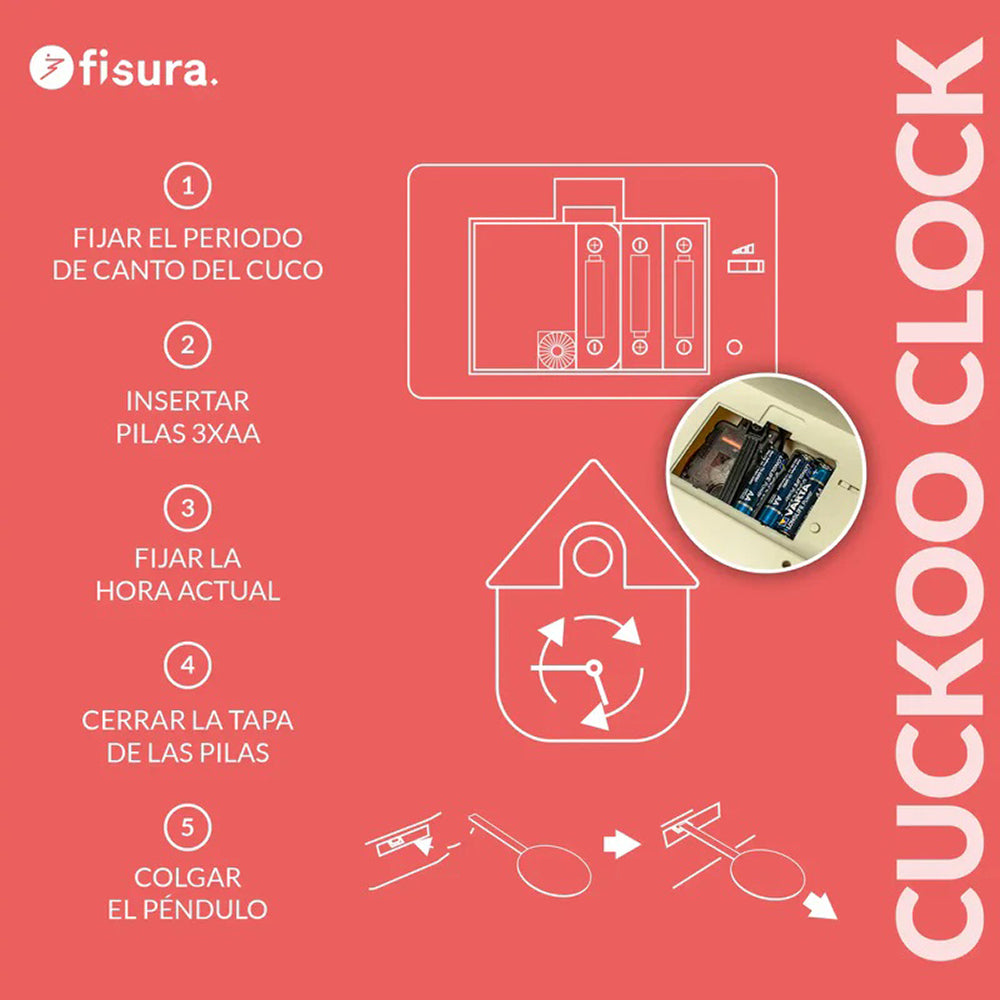 Striped Cuckoo Wall Clock