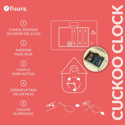 Striped Cuckoo Wall Clock