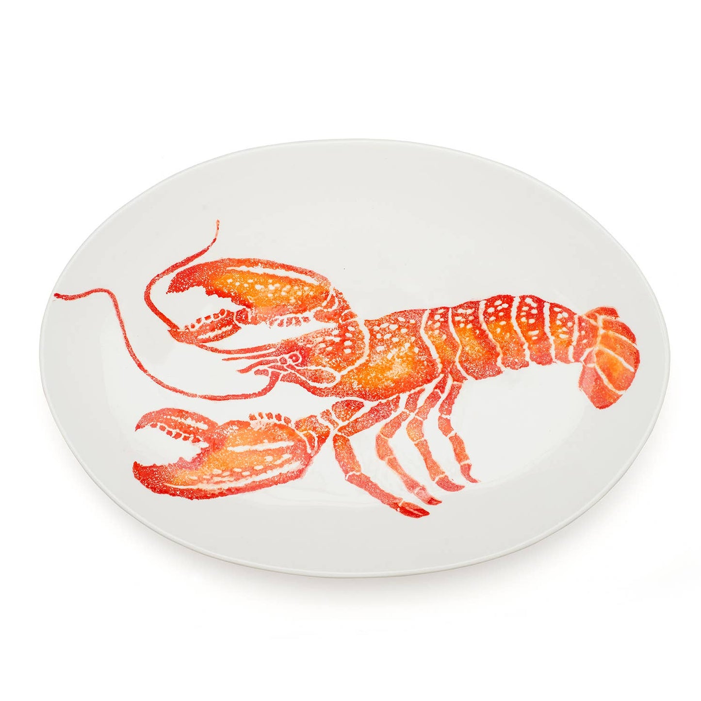 Extra Large Platter Orange Lobster | Oval Serving Platter