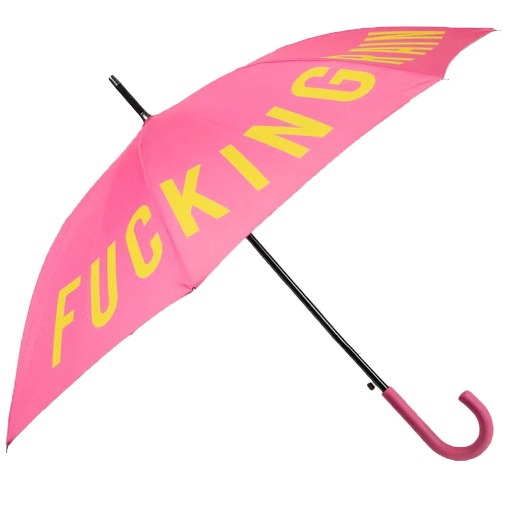 "F*cking Rain" Pink Umbrella