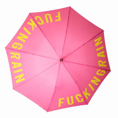 "F*cking Rain" Pink Umbrella