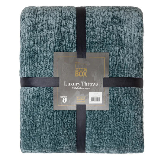 Piper Blue Throw - 130cm x 270cm