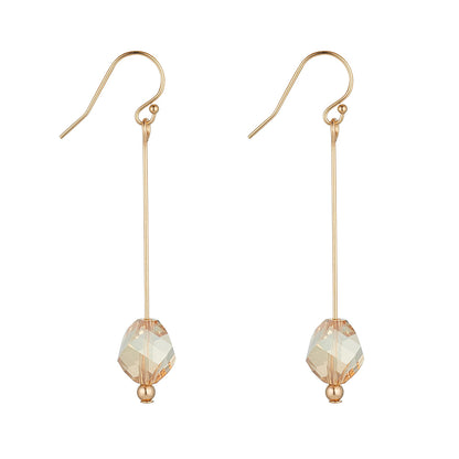 Gold Filled Golden Shadow Diamond Pin Earrings by MoMuse